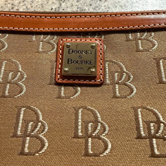 Dooney & Bourke Wristlet Bag Phone Holder , Red Interior Gold Hardware - Picture 4 of 4